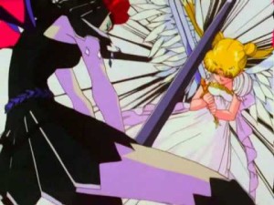 Sailor Moon im finalen Kampf gegen Sailor Galaxia. Foto: Screenshot