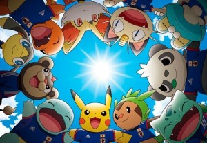 Pokemon als Fußballmaskottchen der Japaner (Foto: pokefans.net)